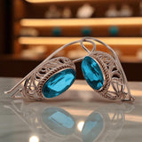 Rose pink 14k 585 gold aquamarine earrings vec023 Vintage Russian Soviet style