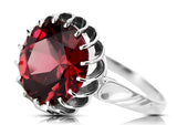 Ring Vintage craft Ruby Sterling silver 925 vrc035s