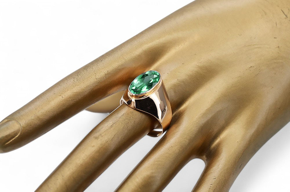 Ring Vintage craft Emerald Original Vintage 14K Rose Gold vrc077r