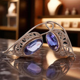 Rose pink 14k 585 gold alexandrite earrings vec023 Vintage Russian Soviet style