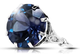 Ring Vintage style Sapphire Sterling silver 925 vrc073s