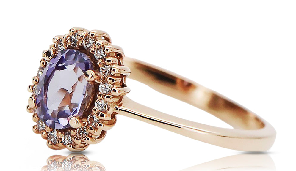 Original Vintage 14K Rose Gold Alexandrite Ring Vintage crc009r