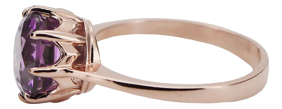 Original Vintage 14K Rose Gold Amethyst Ring Vintage vrc157r
