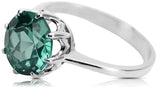 Ring Vintage style Emerald Sterling silver 925 vrc157s