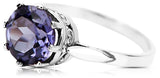 Ring Vintage style Alexandrite Sterling silver 925 vrc366s