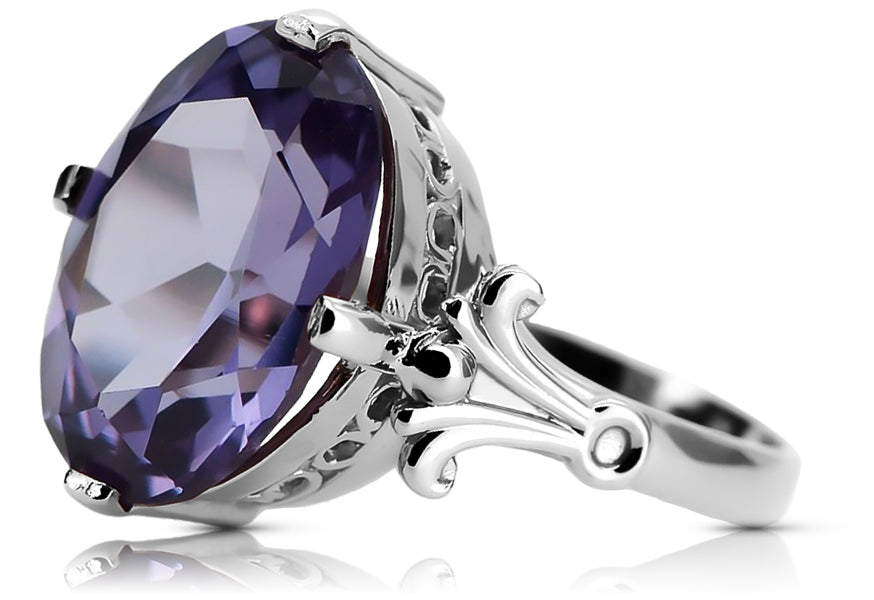 Alexandrite Sterling silver 925 Ring Vintage style vrc369s