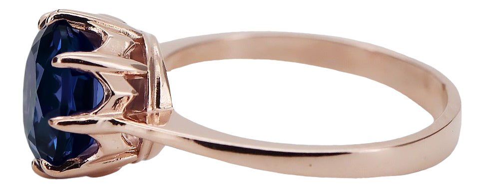 Original Vintage 14K Rose Gold Sapphire Ring Vintage vrc157r