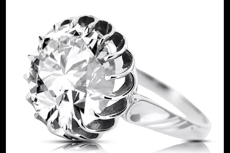 Ring Vintage style Setting Sterling silver 925 vrc035s