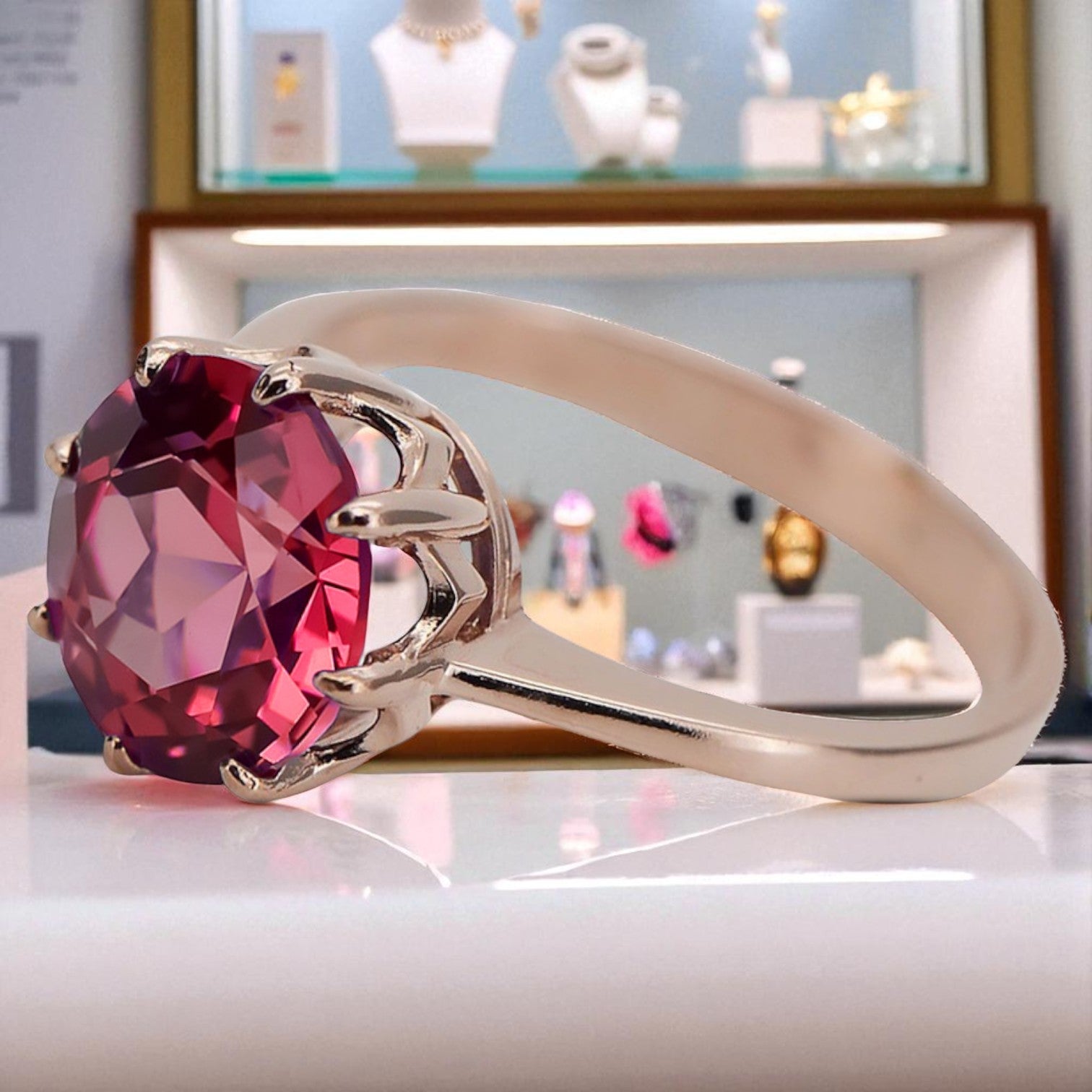 Ring Vintage craft Ruby Original Vintage 14K Rose Gold vrc157r