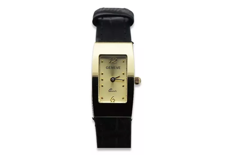 Elegancki 14k (585) złoty zegarek damski Geneve lw090y