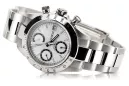 Італійський білий 14k 585 суцільний золотий чоловічий годинник Geneve в стилі Rolex mw041w