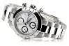 Итальянский белый 14k 585 сплошное золото мужские часы Geneve Rolex стиль mw041w