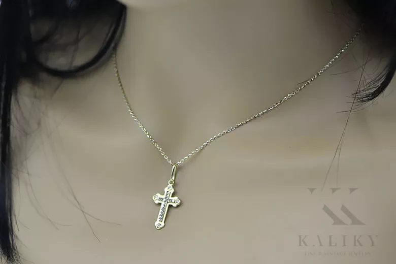 Золото православний хрест ★ russiangold.com ★ Золота 585 333 Низька ціна
