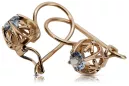 "Bijuterii de Epocă: Cercei din aur roz 585 de 14k cu Acvamarin" vec145