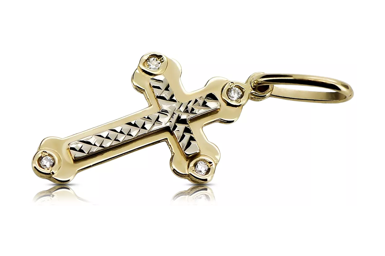 Gold Orthodoxe Kreuz ★ russiangold.com ★ Gold 585 333 Niedriger Preis