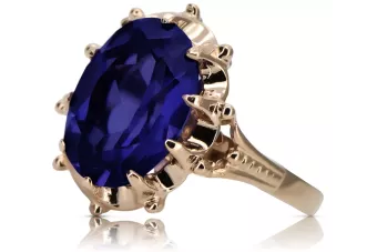 Роза 14k рожеве золото 585 sapphire ring vrc079 Вінтажний