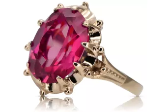 Сребро 925 Розово злато, покрито Ruby Ring VRC079RP VINTAGE