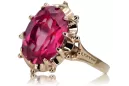 Russian Soviet rose 14k 585 gold Alexandrite Ruby Emerald Sapphire Zircon ring  vrc084