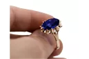 Ruso soviético rosa 14k 585 oro Alexandrite Ruby Esmeralda anillo Zircon vrc084