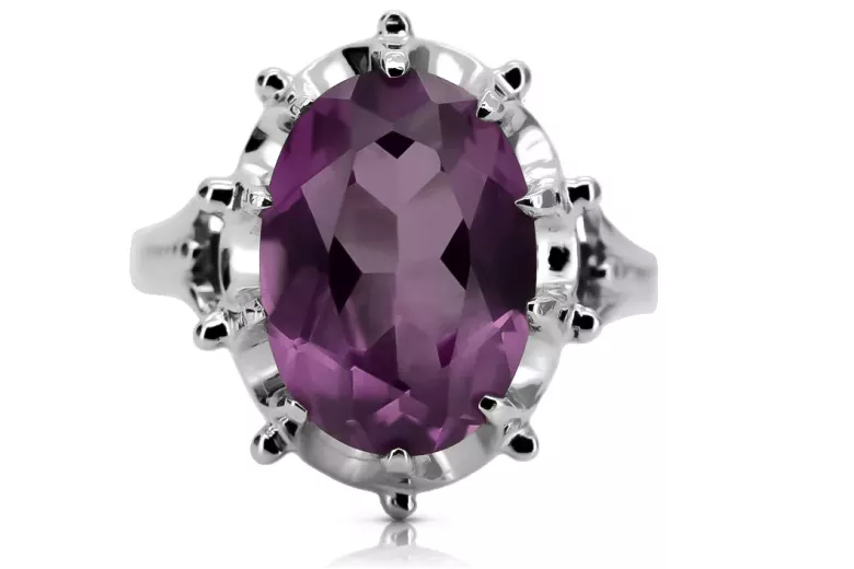 Ruso soviético rosa 14k 585 oro Alexandrite Ruby Esmeralda zafiro anillo Zircon vrc014