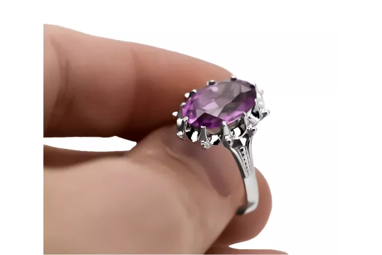 Russe rose soviétique 14k 585 or Alexandrite Ruby Emerald Sapphire Zircon ring vrc014