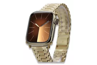 Жовтий 14k золото людина Apple годинник браслет mbw012apple