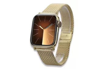 Жовтий 14k золото людина Apple годинник браслет mbw014apple