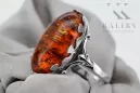 Russische Rose Sowjetrosa UdSSR rot 585 583 gold amber ring vrab052