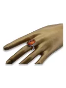 Russische Rose Sowjetrosa UdSSR rot 585 583 gold amber ring vrab052