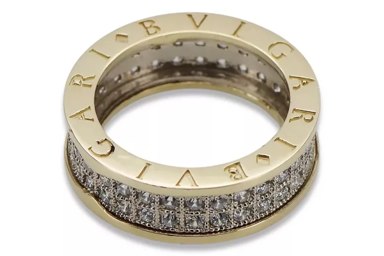 Russischer sowjetischer rosafarbener 14-karätiger 585-Gold-Vintage-Ring vrn001