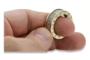 Ruso soviético rosa rosa 14k 585 oro Vintage anillo vrn001