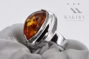 Rose russe rose soviétique rouge 585 583 or amber ring vrab004