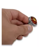 Rose russe rose soviétique rouge 585 583 or amber ring vrab004