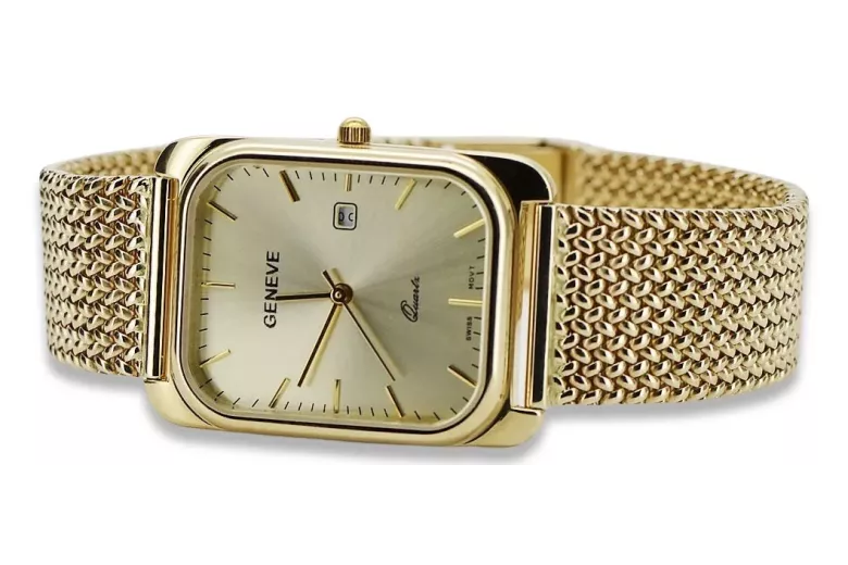 Gold men's watch Geneve ★ https://zlotychlopak.pl/ru/ ★ Золотая чистота 585 333 Низкая Цена!