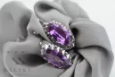 Silber 925 Vintage Amethyst Ohrringe vec174s