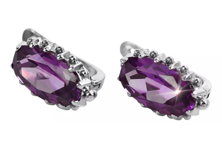 Silver 925 Vintage amethyst earrings vec174s