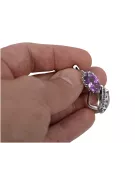 Silber 925 Vintage Amethyst Ohrringe vec174s