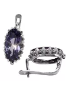 Boucles d'oreilles vintage alexandrite argent 925 vec174s