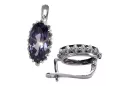 Boucles d'oreilles vintage alexandrite argent 925 vec174s