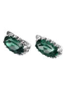 Pendientes vintage esmeralda plata 925 vec174s