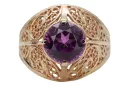 Russe rose soviétique 14k 585 or Alexandrite Ruby Emerald Sapphire Zircon ring vrc189