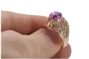 Russische Sowjetrose 14k 585 gold Alexandrite Ruby Emerald Saphir Zircon Ring vrc189