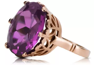 copy of Rose rosa 14k Gold 585 Amethyst Ring vrc079 Jahr