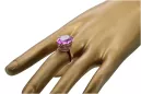 Anillo ruso soviético rosa 14k 585 oro Alejandrita Rubí Esmeralda Zafiro Zircon vrc189