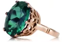 Russian Soviet rose 14k 585 gold Alexandrite Ruby Emerald Sapphire Zircon ring  vrc189