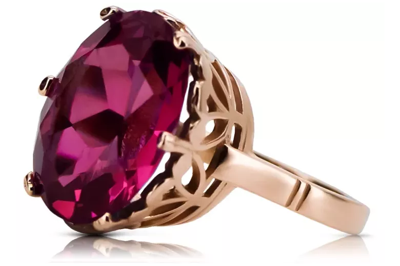 Russe rose soviétique 14k 585 or Alexandrite Ruby Emerald Sapphire Zircon ring vrc189