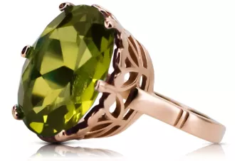 copy of Rose 14k roz Ggold 585 peridot inel vrc079 Vintage