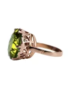 Anillo ruso soviético rosa 14k 585 oro Alejandrita Rubí Esmeralda Zafiro Zircon vrc189