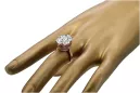 Anillo ruso soviético rosa 14k 585 oro Alejandrita Rubí Esmeralda Zafiro Zircon vrc189