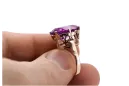 Ruso soviético rosa 14k 585 oro Alexandrite Ruby Esmeralda anillo Zircon vrc084